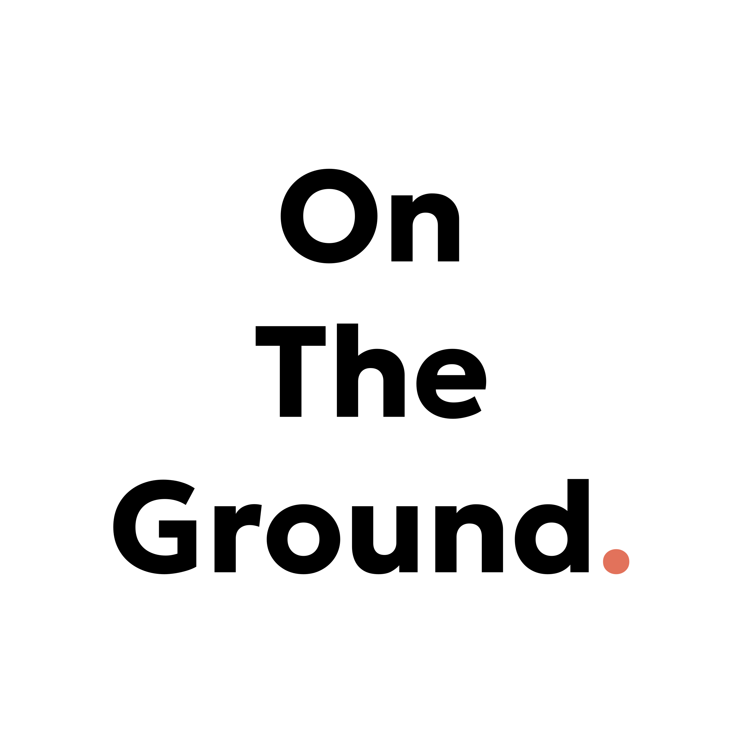 On The Ground circular logo — all three lines centred